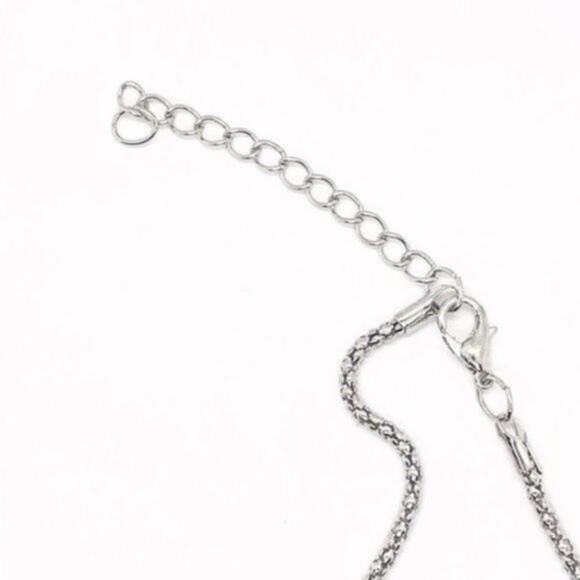 Silver Turquoise Dreamcatcher Feather Boho Necklace - Picture 4 of 5